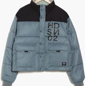 $358 MENS HUDSON PUFFER OUTDOORS SKI COAT JACKET STORMY GRAY VEGAN DOWN FILLED